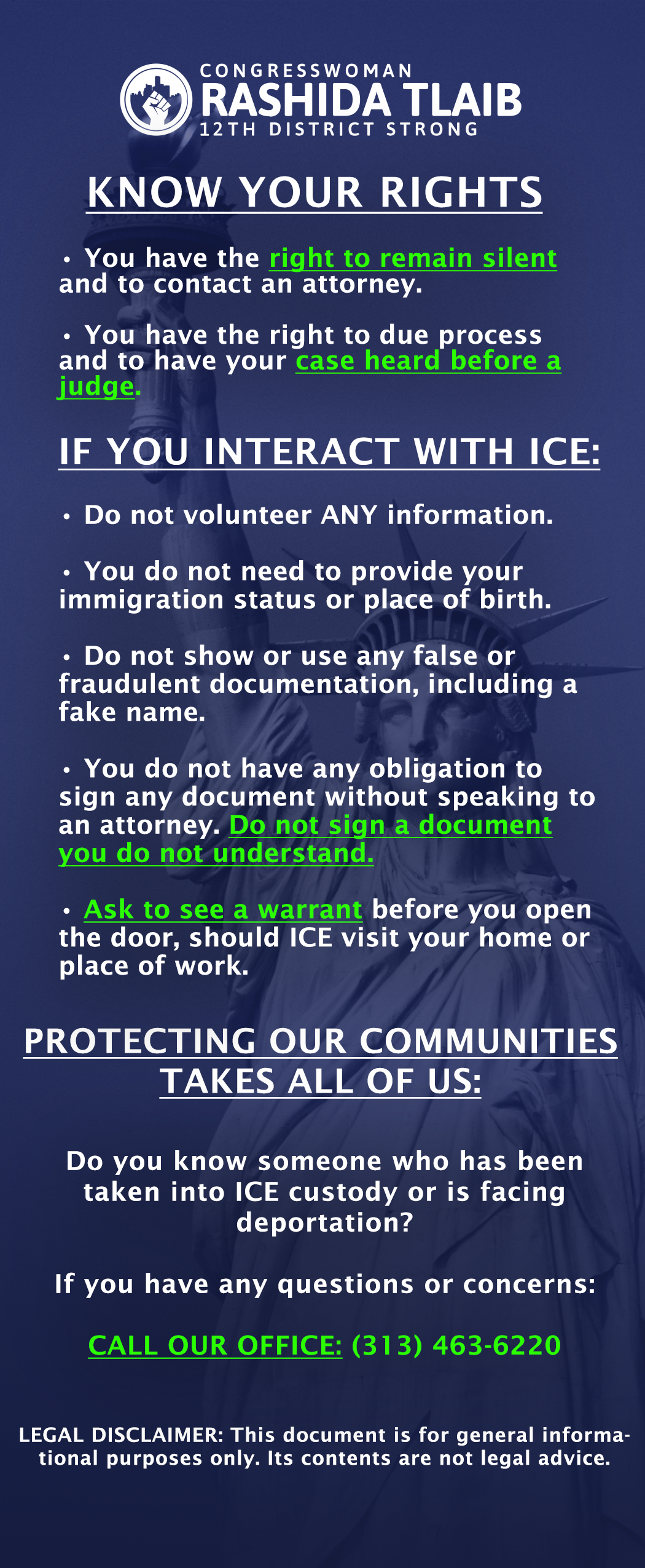 Example Know Your Rights Know Your Rights: Immigration